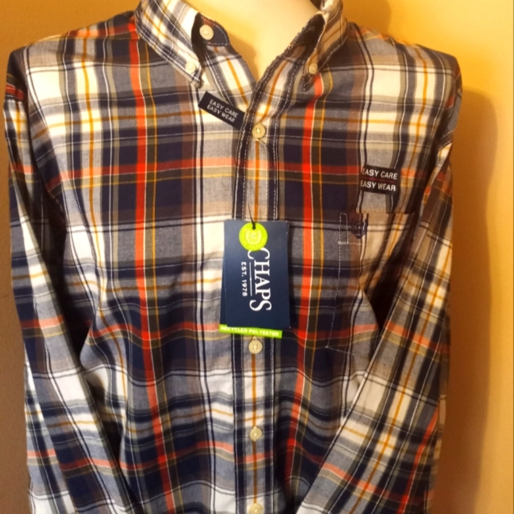 NWT Chaps Men's Plaid Shirt